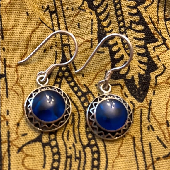 Sterling Abalone Earrings - Picture 7 of 10